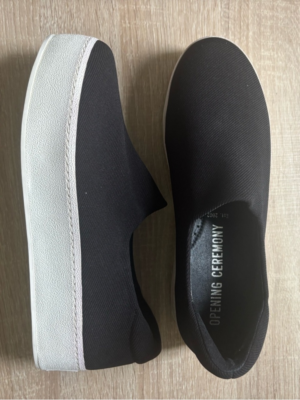 Opening Ceremony Women’s Black Slip-On Platform Sneakers Size 9